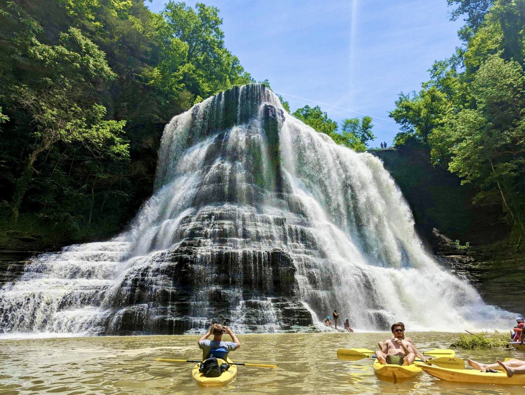 Kayak to Burgess Falls Waterfall